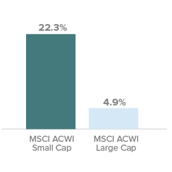 MSCI ACWI Small Cap vs MSCI ACWI Large Cap